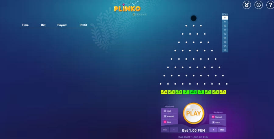 Plinko casino game
